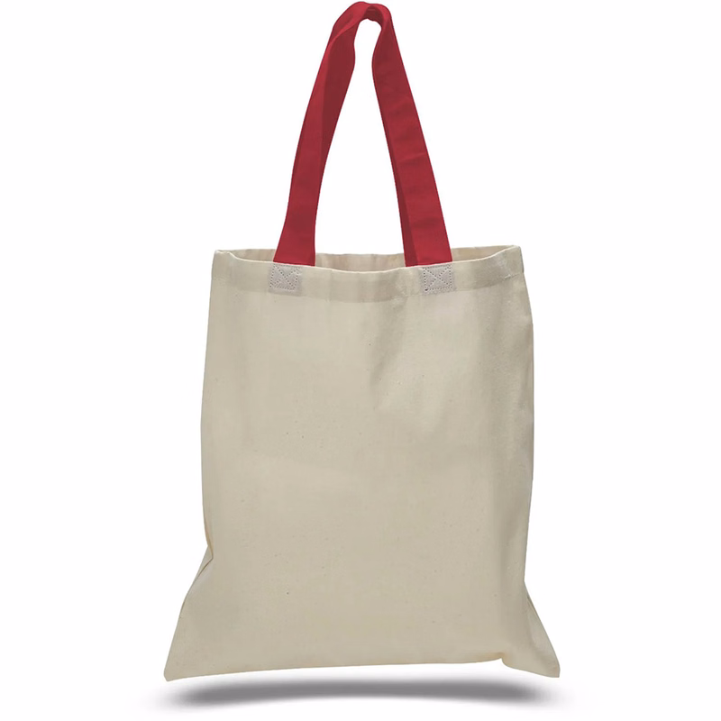 12 oz Cotton Canvas Tote Bag - 15"W x15"H x 3"D x 20"Handle