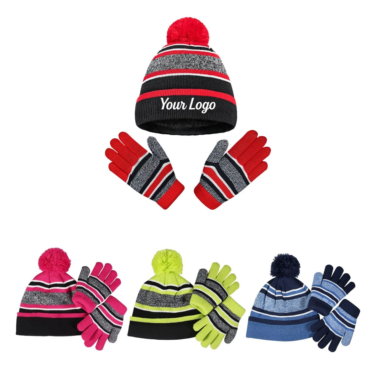 Kids Winter Hat & Gloves Set 1