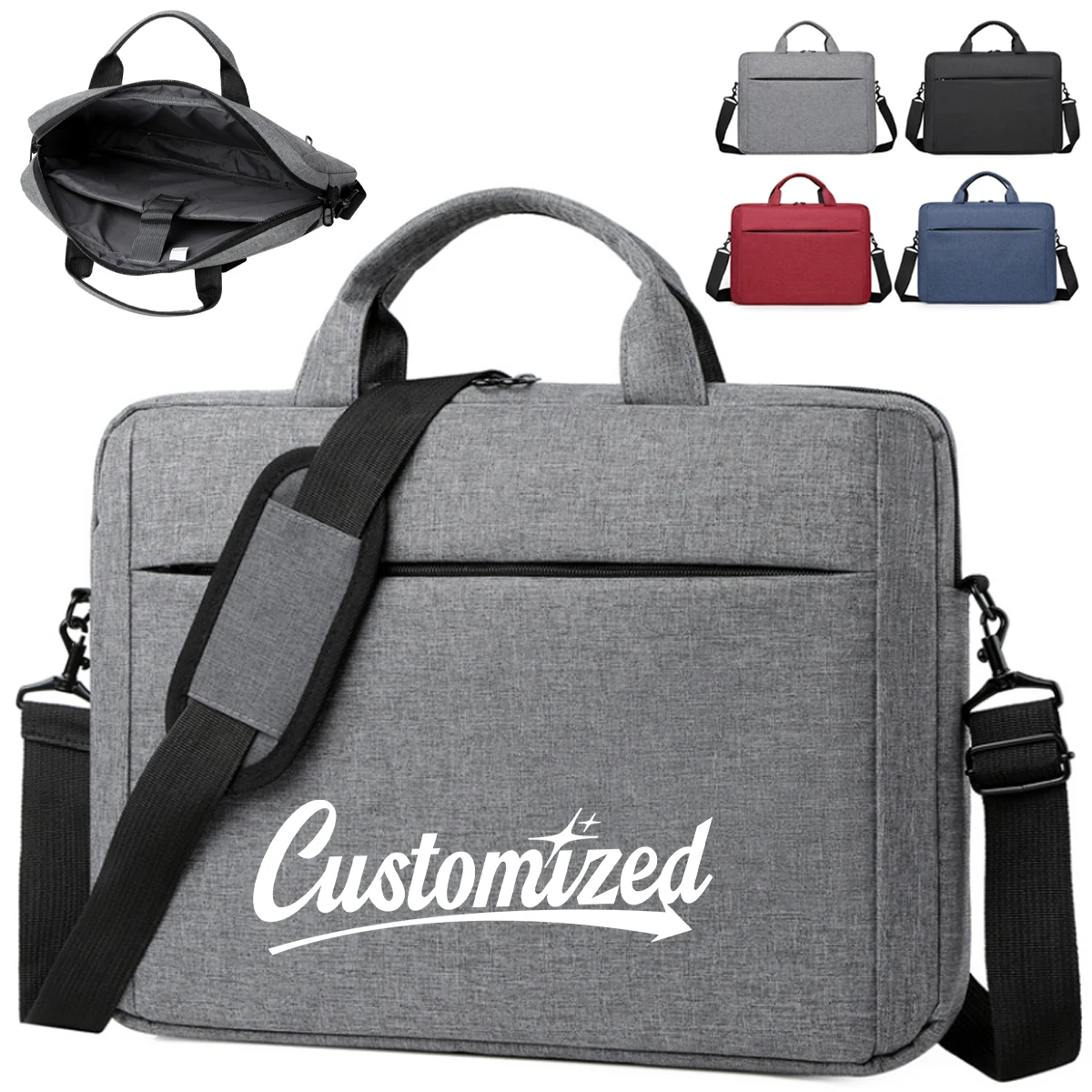 15.6" Laptop Briefcase with Luggage Trolley Sleeve 1