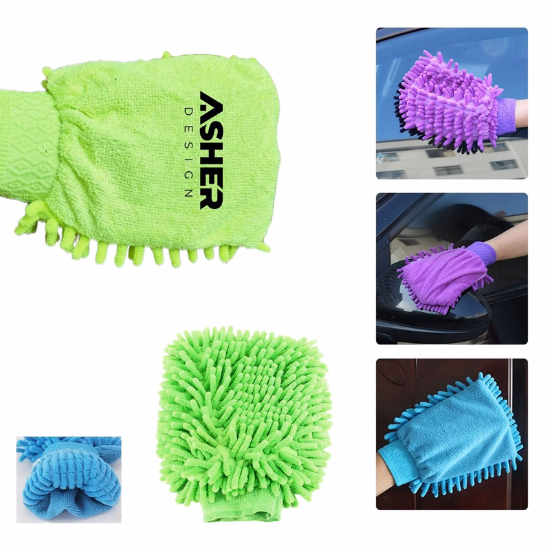 Custom Scratch Free Chenille Glove for Vehicle Detailing