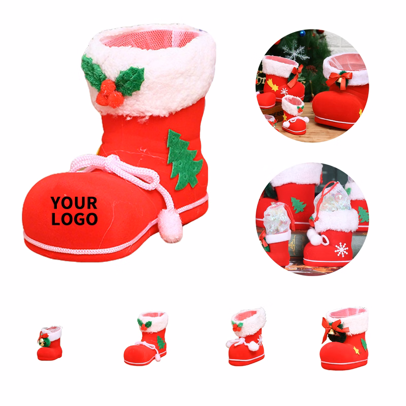 Christmas Boot Candy Bag With Pen Holder Multi Size