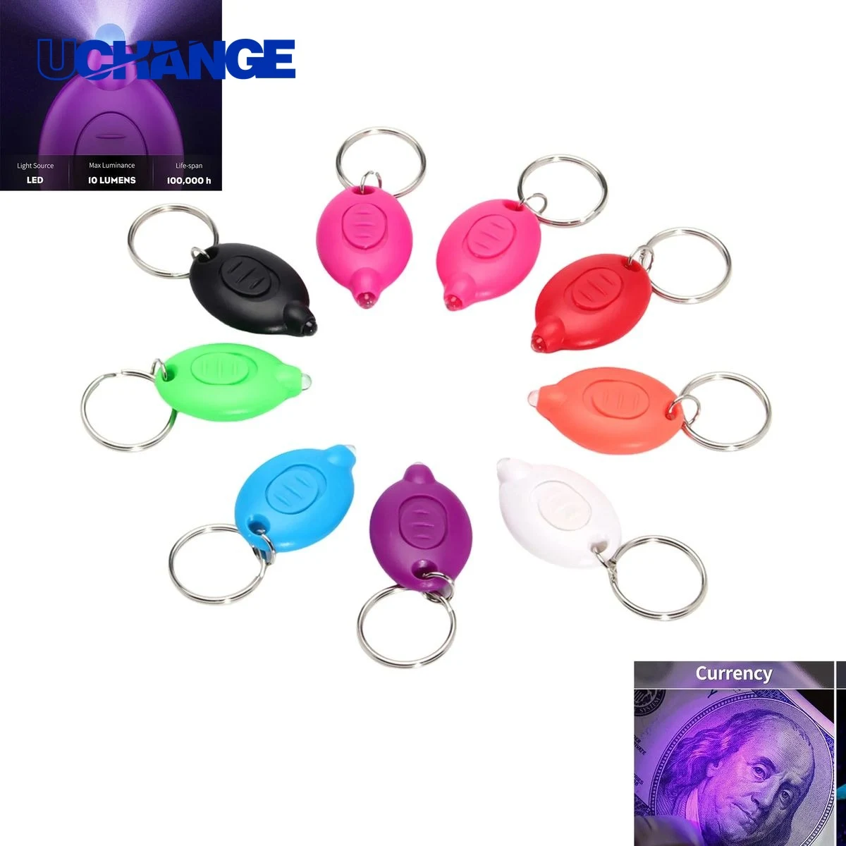 Mini UV LED Keychain Flashlight Tool 1