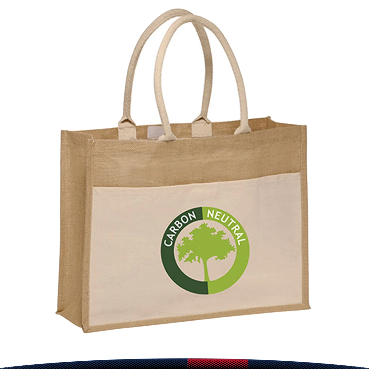Trisp Jute Tote Bag, custom tote bag with logo imprint 1