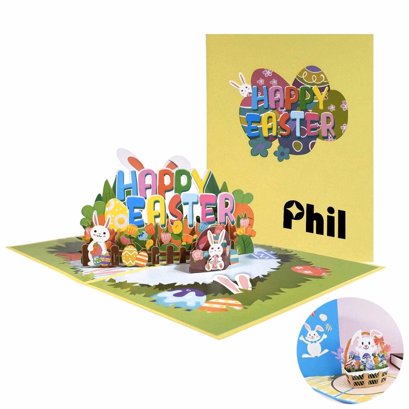 3D Easter Pop-Up Greeting Card - Creative Paper Art