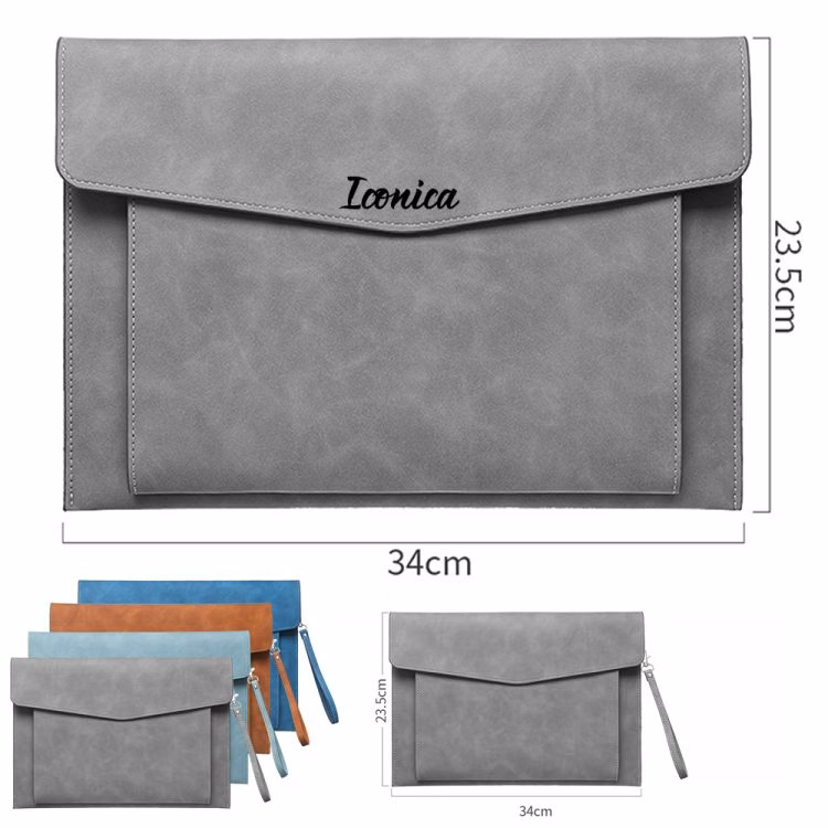 PU Leather A4 2 Pockets Document Holder