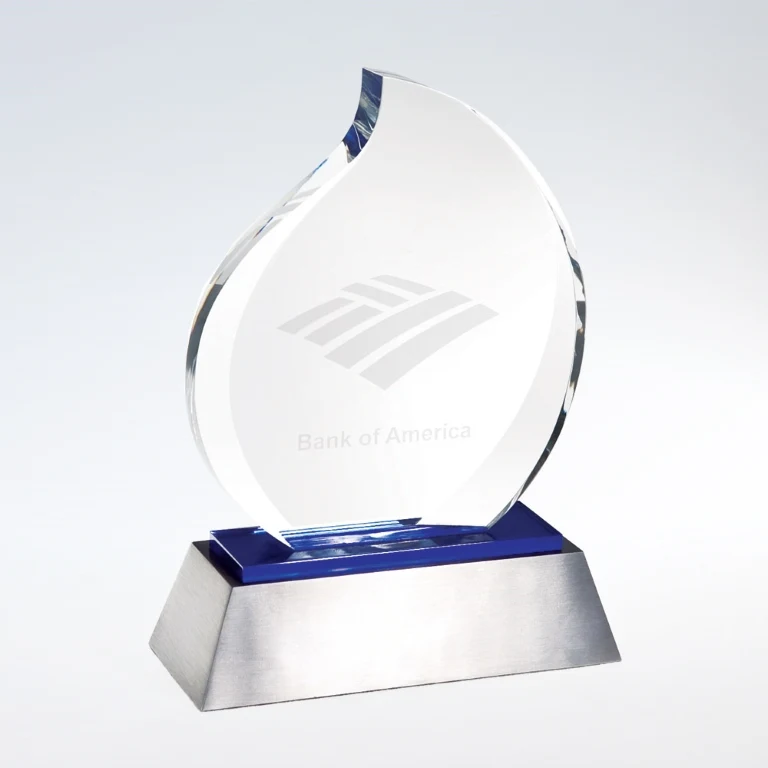 Blue Eternal Flame Optic Crystal Award 1