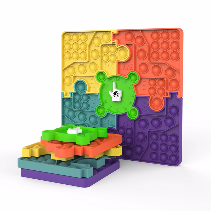 Jigsaw Puzzle Chessboard Sensory Fidget Toy Push Bubble Pop