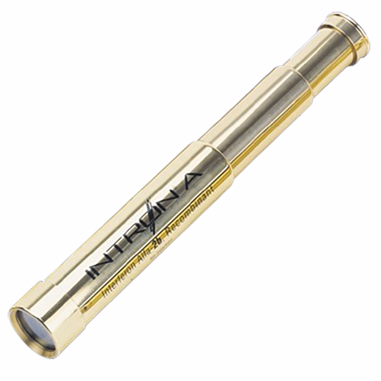 Gold Plated 3-Section Brass Telescope, Power 8