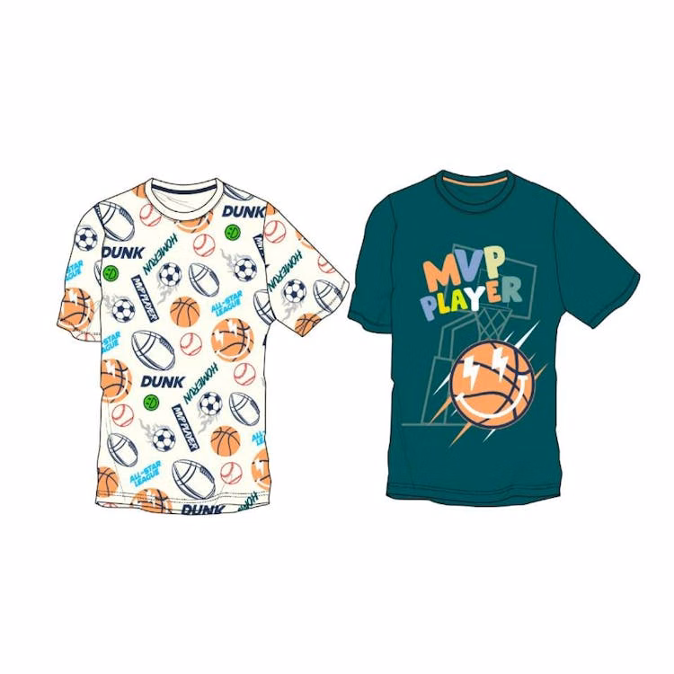 Boys Graphic Tees - 2 Pack Size 2T-4T