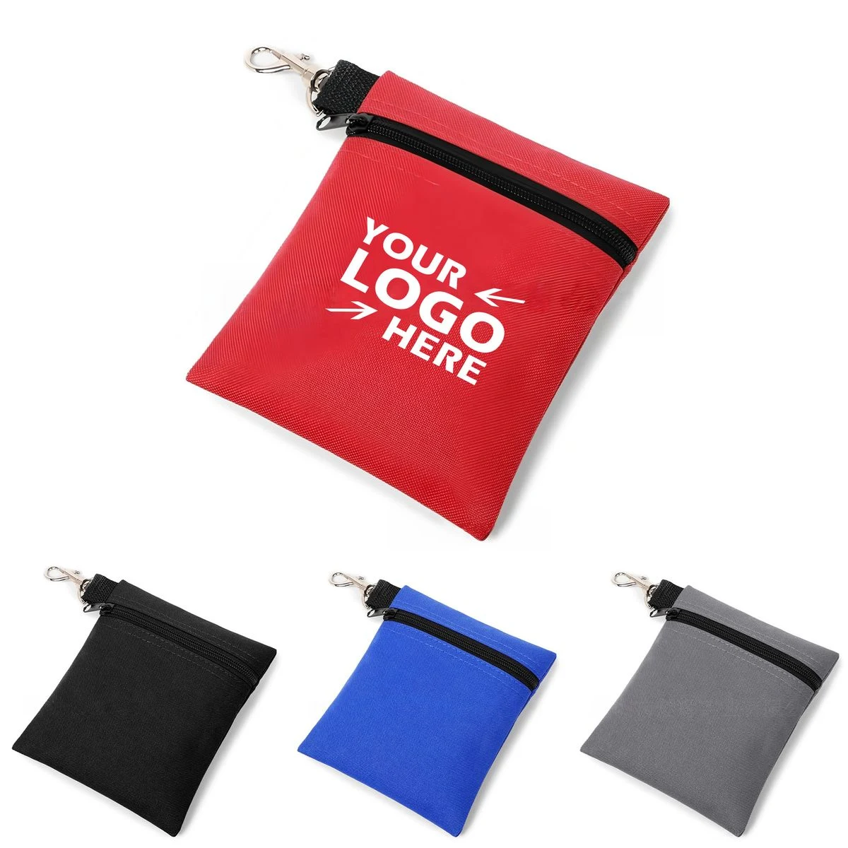 Durable Portable Nylon Golf Pouch with Clip 1