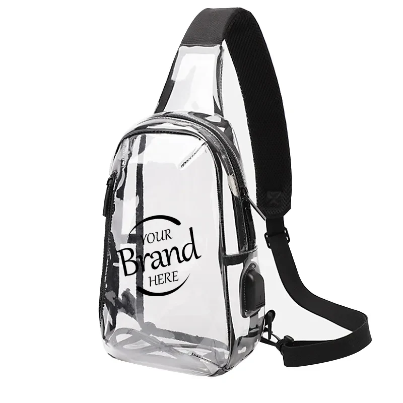 Clear PVC Sling Bag Crossbody Backpack 1