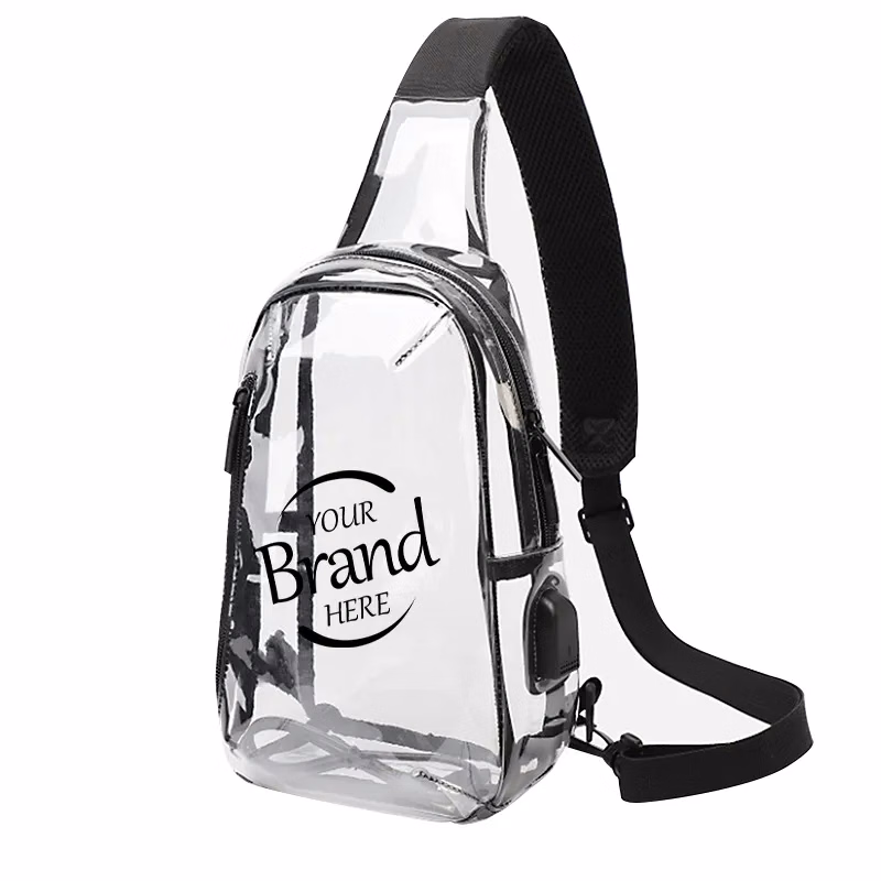 Clear PVC Sling Bag Crossbody Backpack