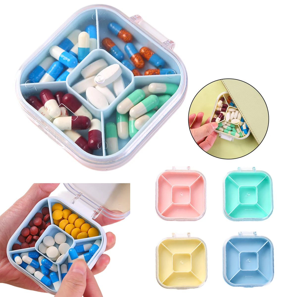 5-Grid Portable Travel Pill Organizer 1