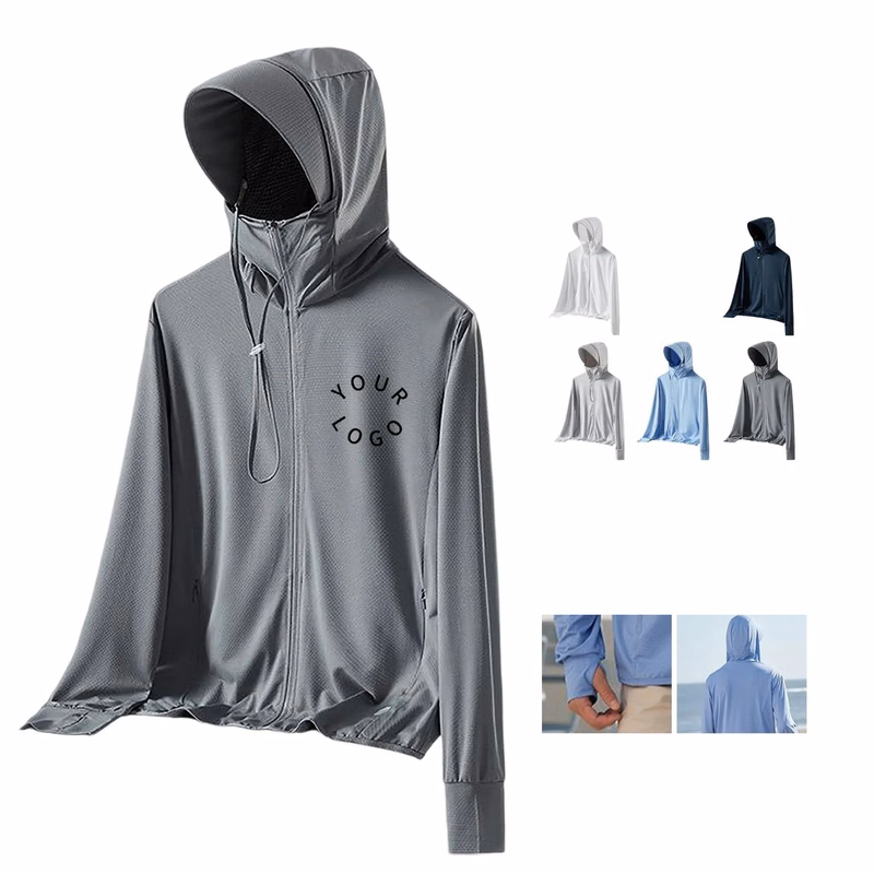 Adjustable Polyester Hooded Sunscreen with UV Shield