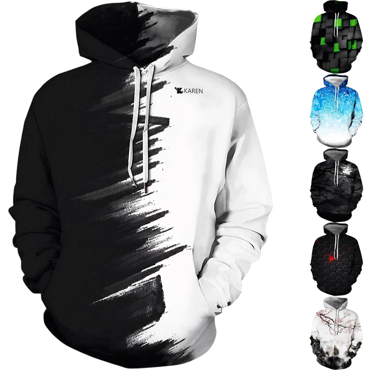 3D Print Hooded Sweatshirt, custom hoodie or sweatshirt with logo imprint 1