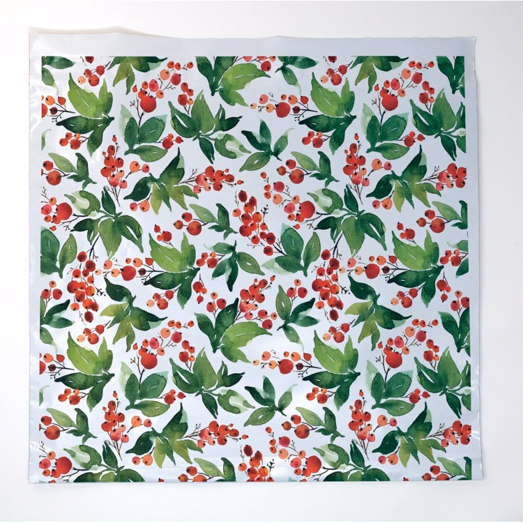 Holly Seasonal Predesigned Poly Mailer (14" x 12")