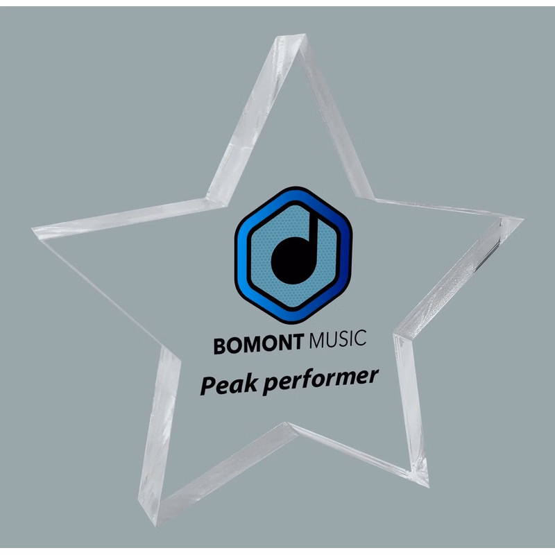 1" Star Shape Full Color Award