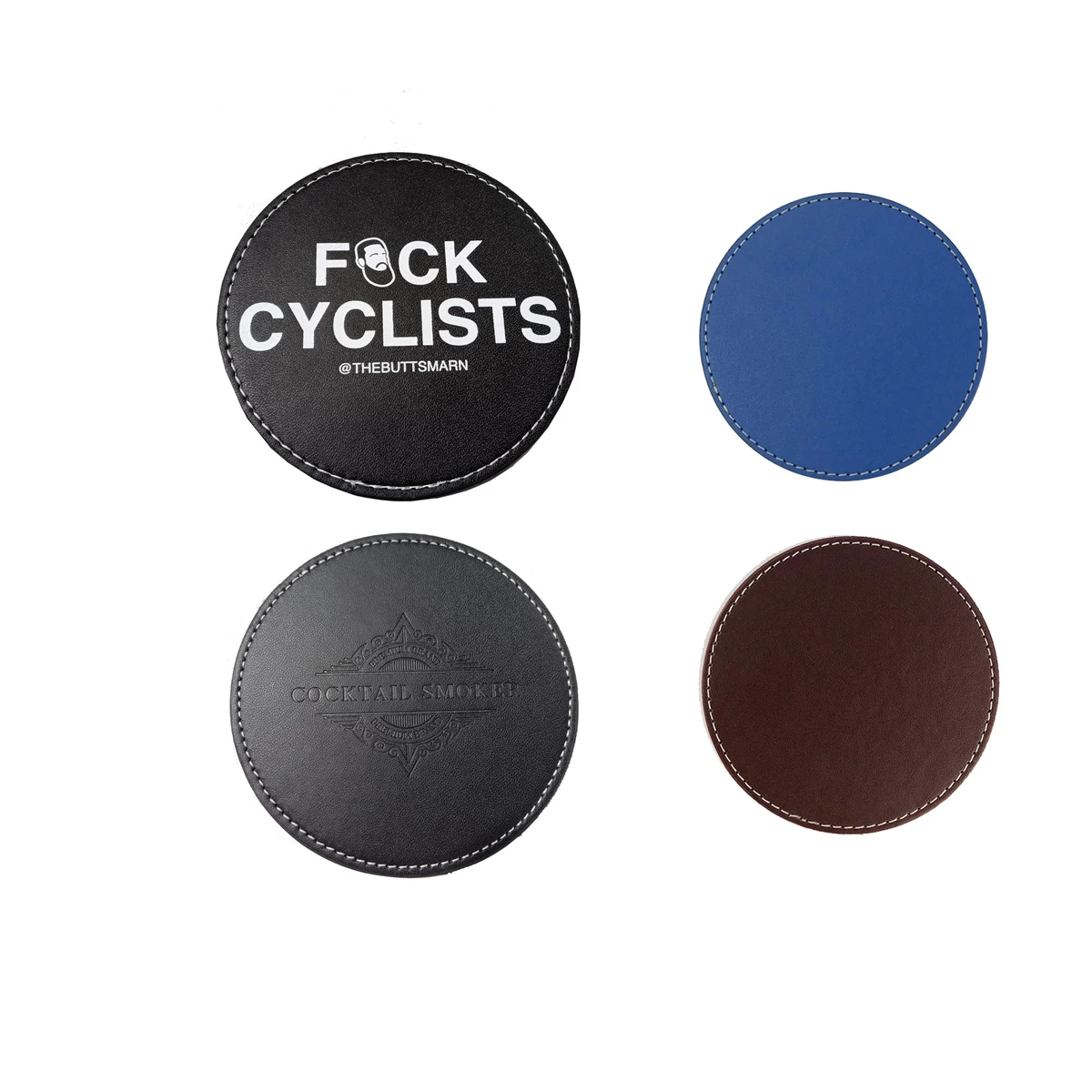 Vegan Leather Round Coaster 1