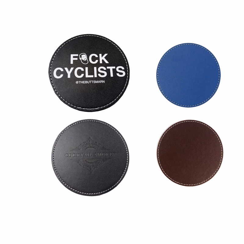 Vegan Leather Round Coaster