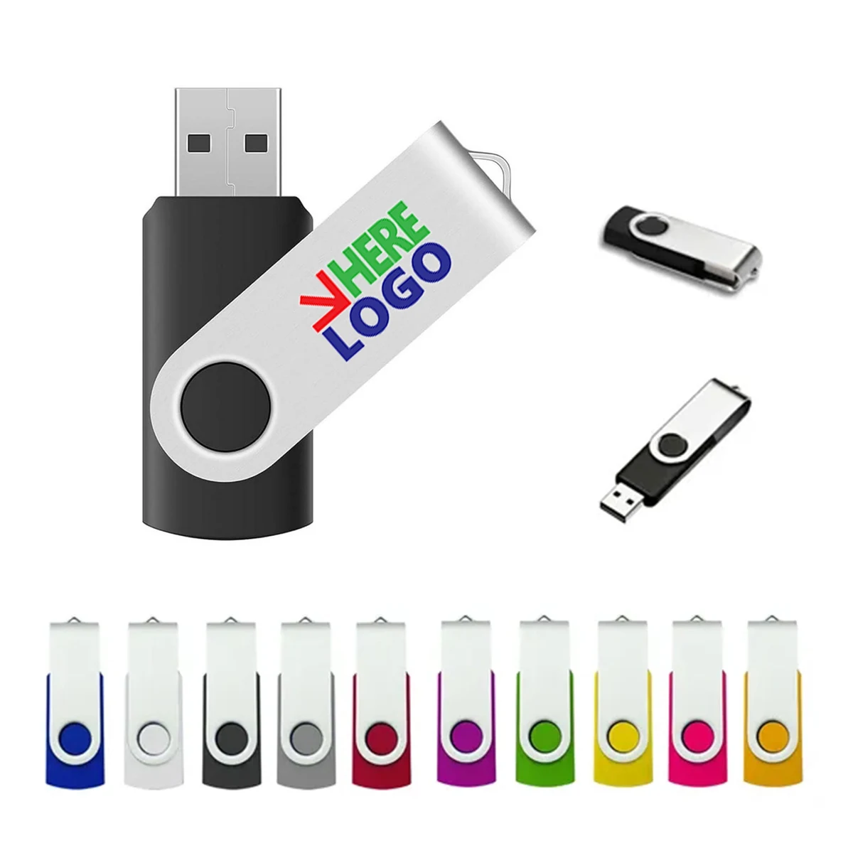 8G Metal Swivel USB Flash Drive 1