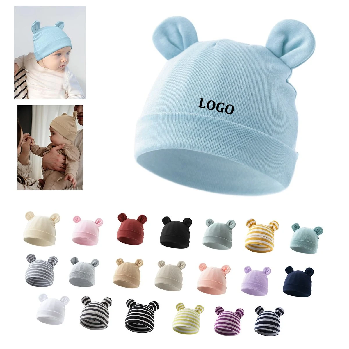 Bear Ears Newborn Hat 1