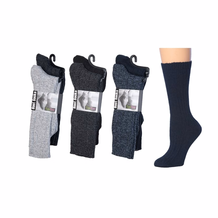 Women's Boot Socks - Assorted Size 9-11 2 Pack