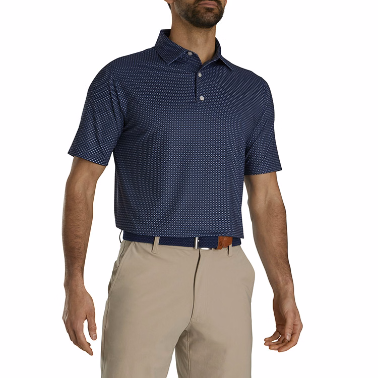 FootJoy Dot Geo Print Lisle Polo