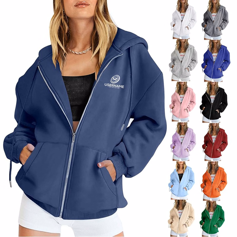 Womens Zip Up Hoodies Oversized Sweatshirts