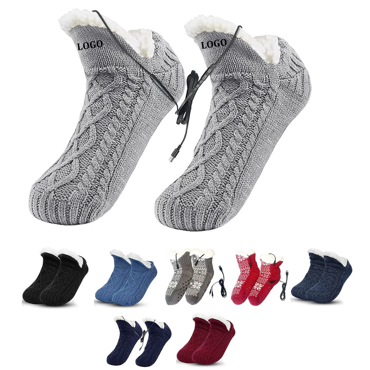 Electric Heated Fleece Socks 1