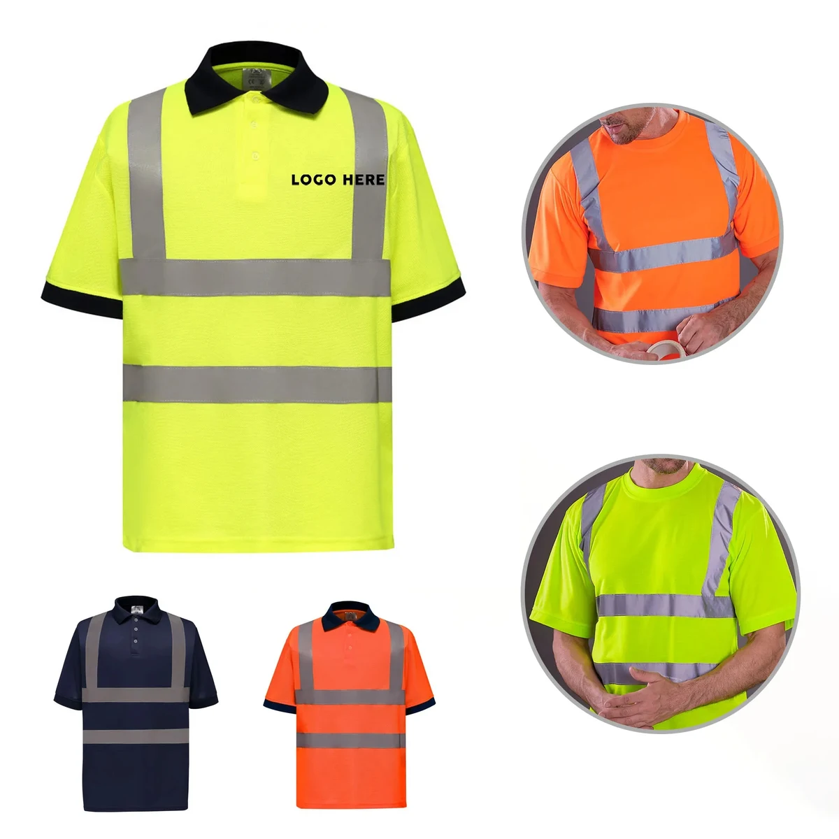S to XXL safety reflective short sleeves T-shirt 1
