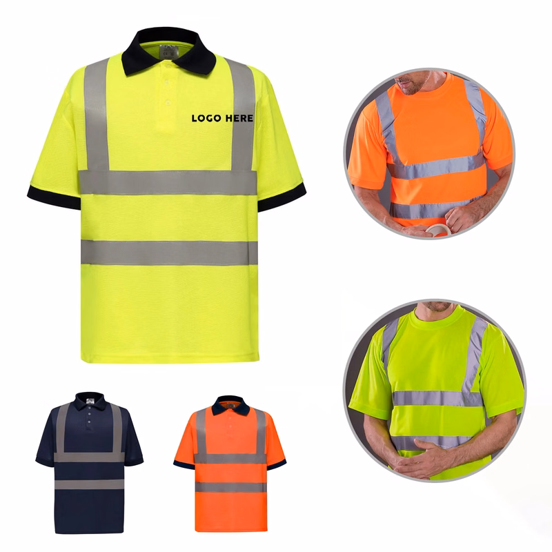 S to XXL safety reflective short sleeves T-shirt