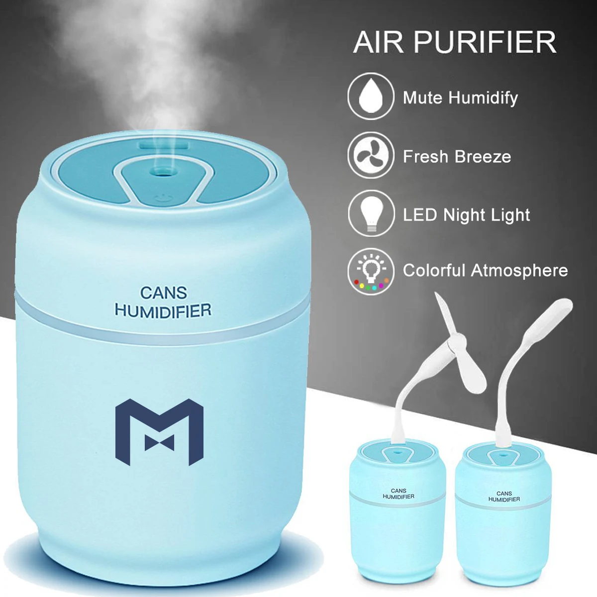 3 in 1 USB Mini Can Air Humidifier 1