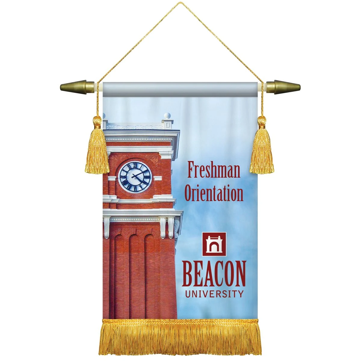 7" x 10" Podium Banner, Straight Cut/ with Fringe 1