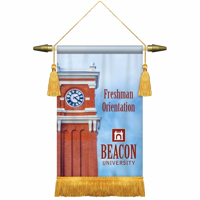 7" x 10" Podium Banner, Straight Cut/ with Fringe