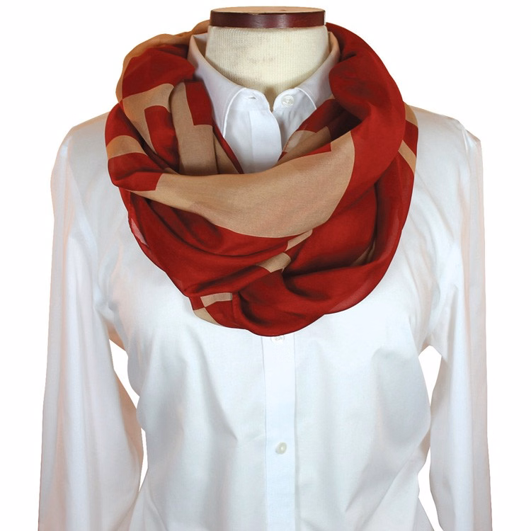 Custom Wet Dye Silk/Chiffon Infinity Scarf