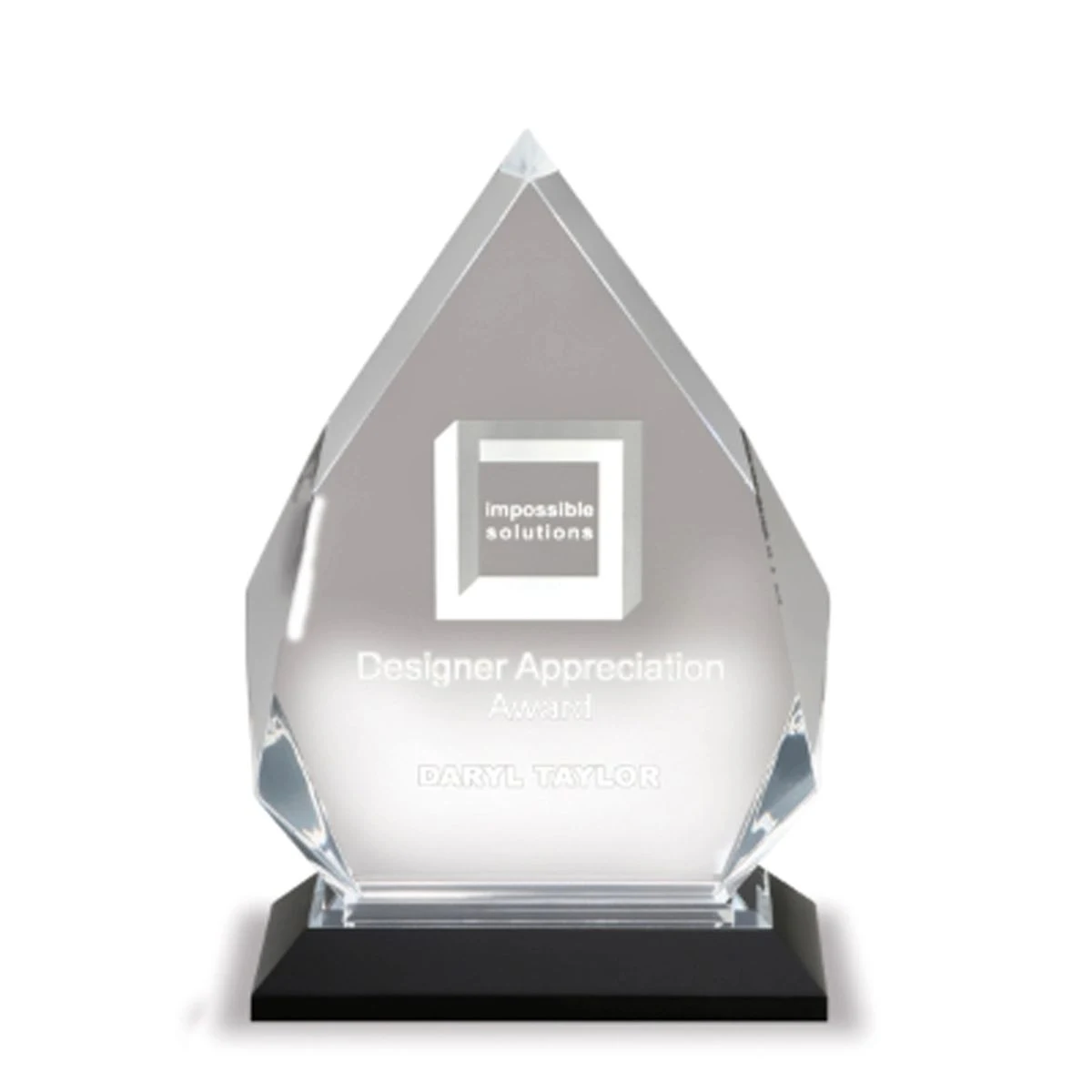 Silver Diamond Impress Acrylic Award (5 1/4" x 7 3/4") 1