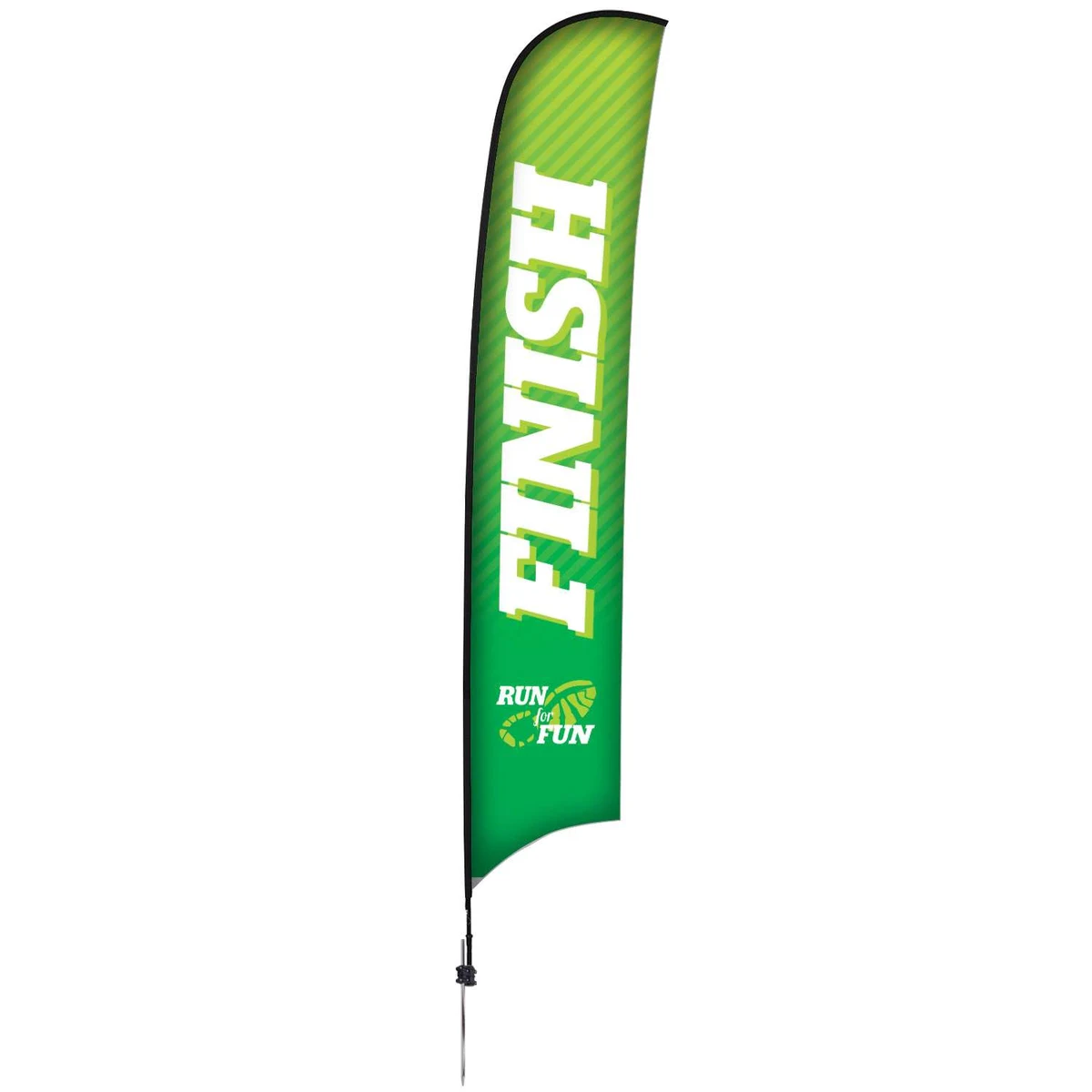 17' Premium Razor Sail Sign Kit (Single-Sided with Ground Spike) 1