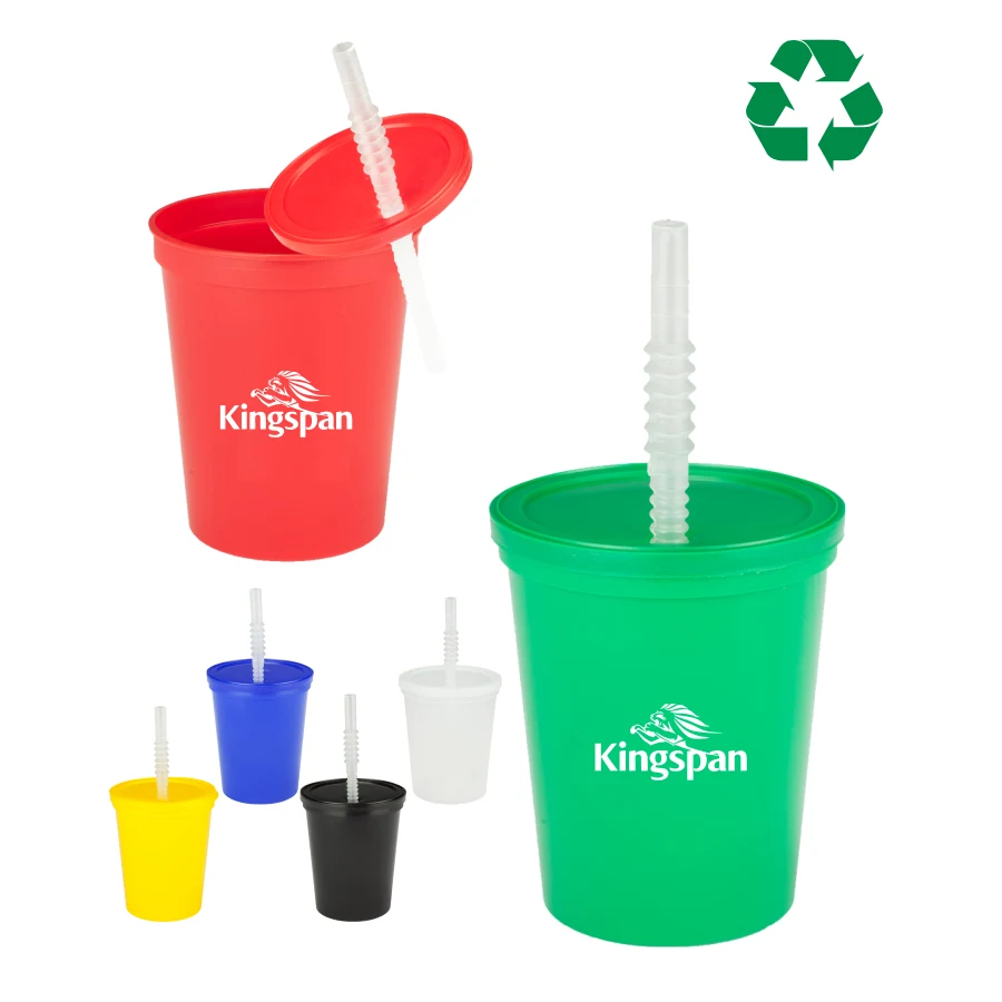 Union Printed, 16 Oz. Stadium Cup w/Lid & Straw 1