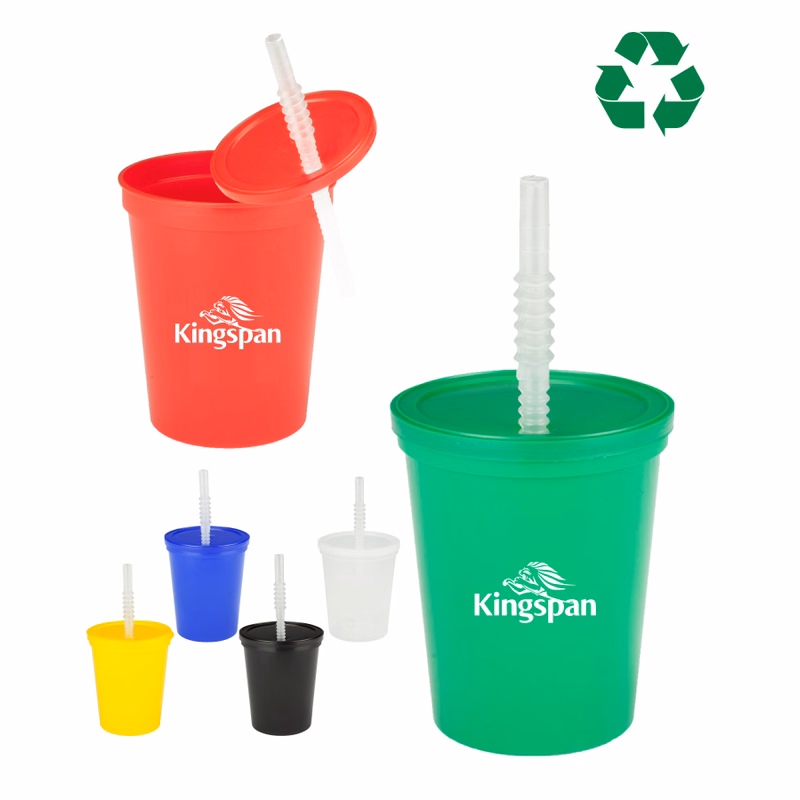 Union Printed, 16 Oz. Stadium Cup w/Lid & Straw