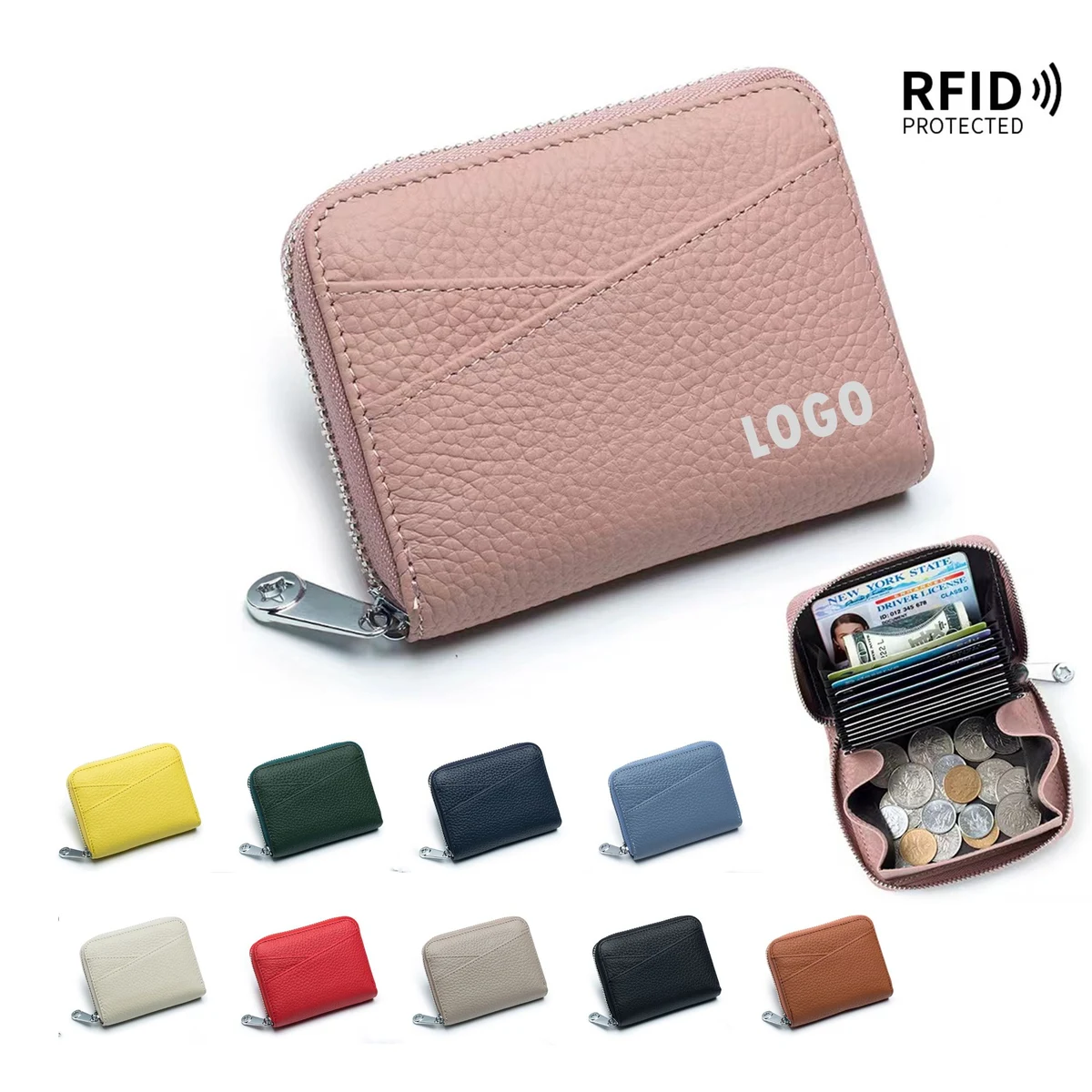 RFID Zipper Credit Card Holder 1