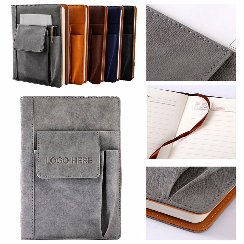 Promotional PU Office Notepad With Bookmark