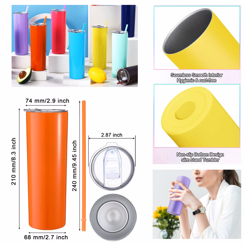 20oz Skinny Insulated Tumbler with Lid