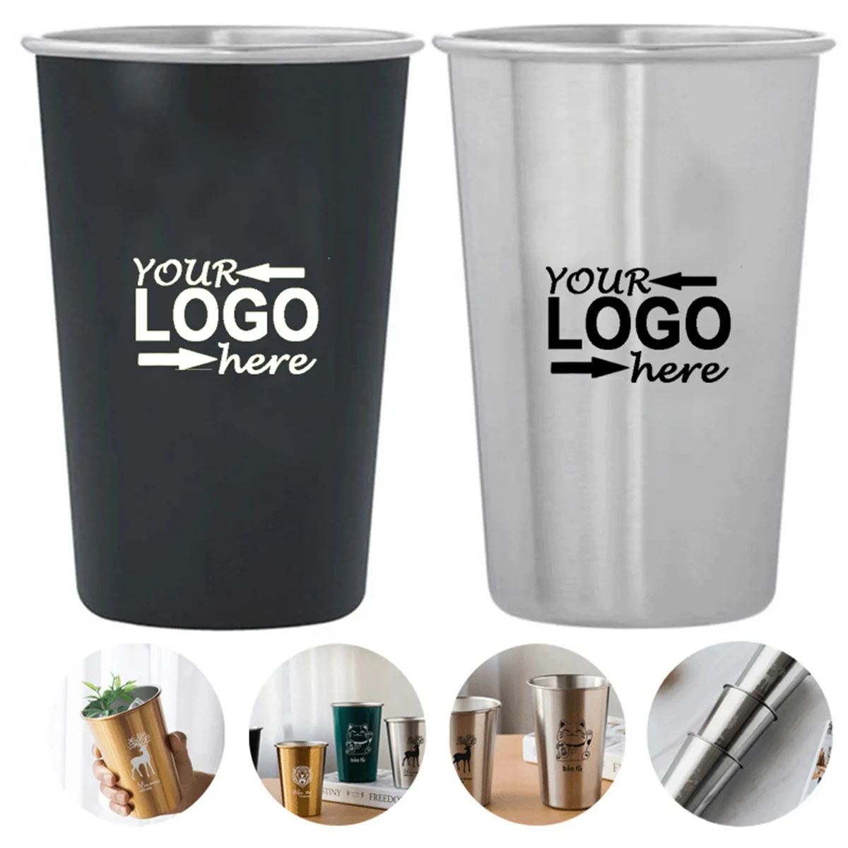 Stainless Steel Pint Cup 16 OZ 1