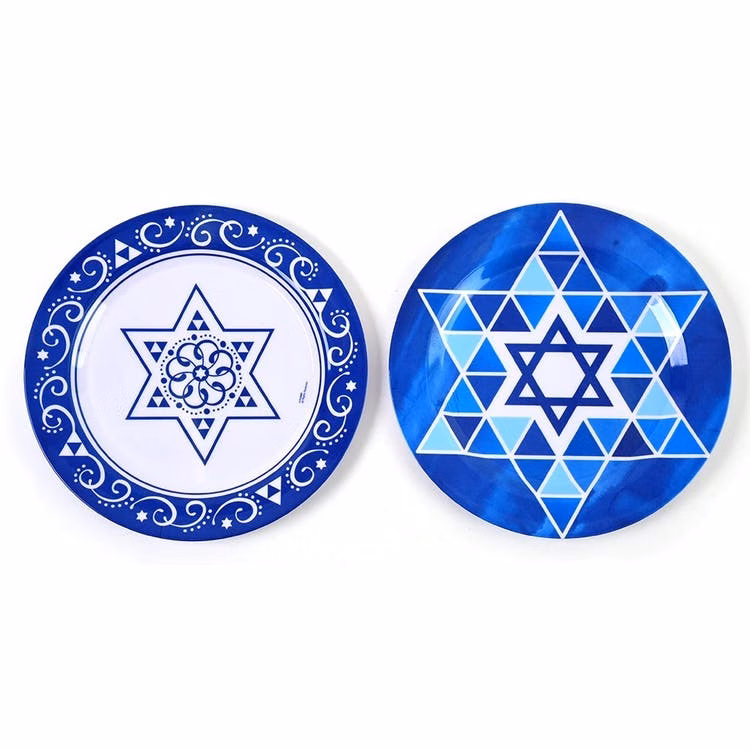 Hanukkah Plates - 2 Styles Round 11"
