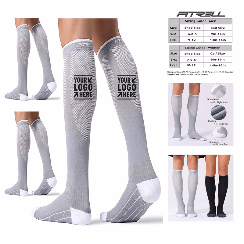 Women Men Compression 20-30mmHg Circulation Breathable Support Socks