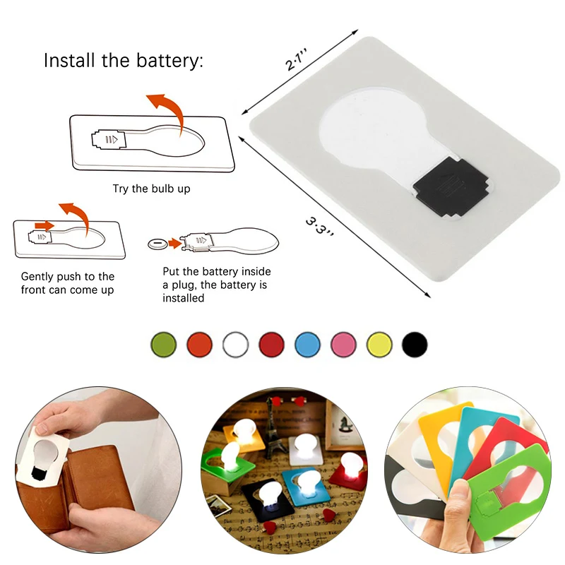 Foldable Credit Card LED Bulb 1