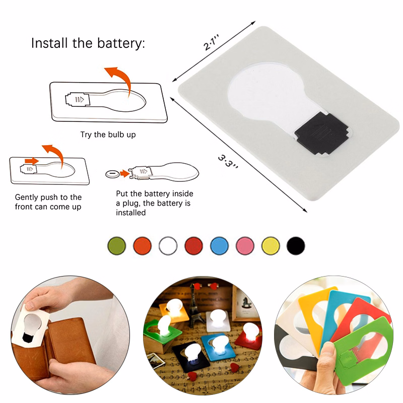 Foldable Credit Card LED Bulb