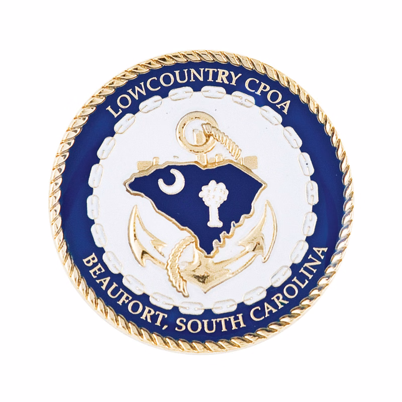 Zinc 2" Challenge Coin Gold Plating