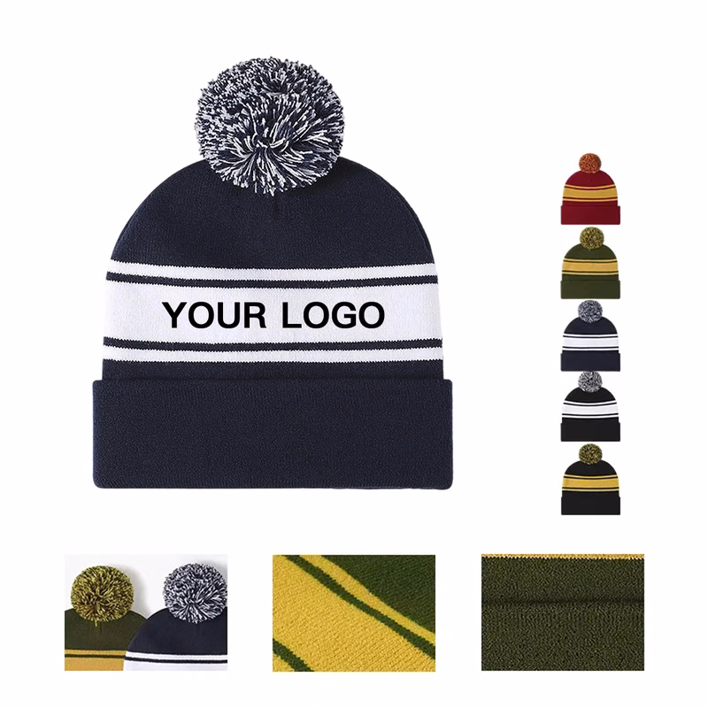 Thick Acrylic Beanie Hat for Cold Weather