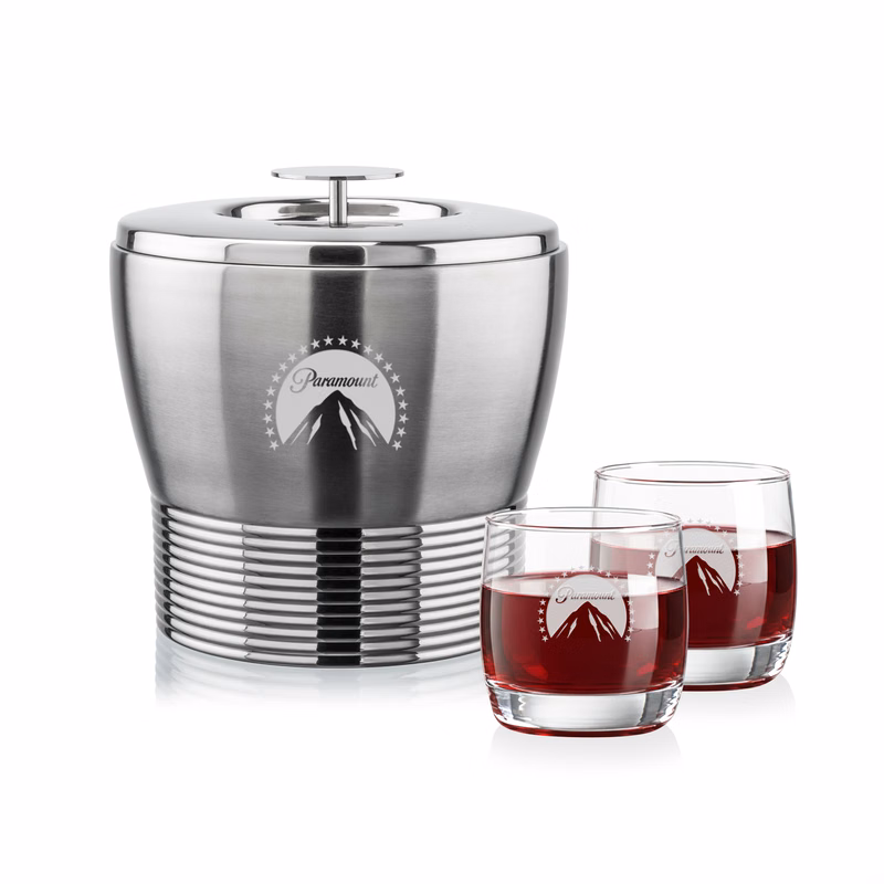 Genoa Ice Bucket & Nordic On-the-Rocks Set